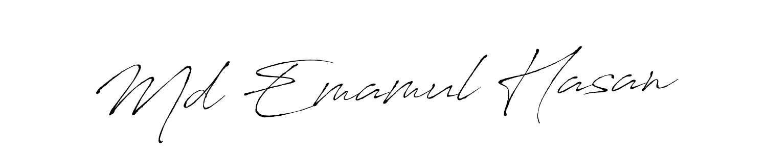 Make a beautiful signature design for name Md Emamul Hasan. With this signature (Antro_Vectra) style, you can create a handwritten signature for free. Md Emamul Hasan signature style 6 images and pictures png