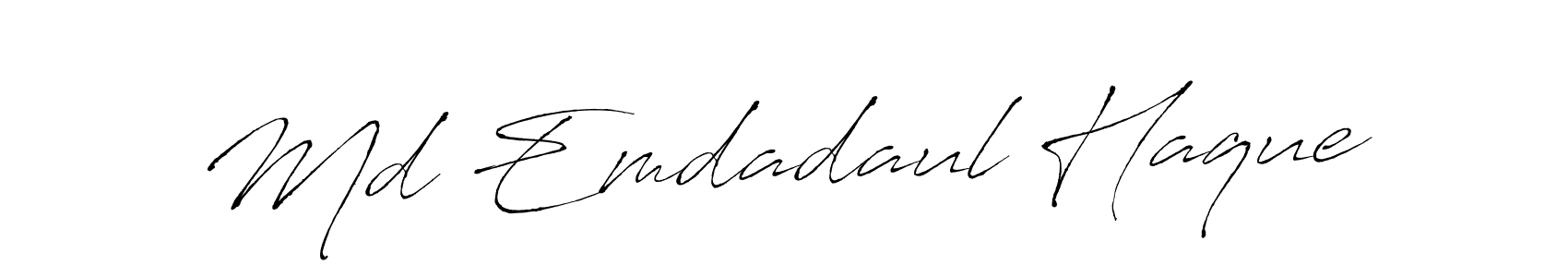Use a signature maker to create a handwritten signature online. With this signature software, you can design (Antro_Vectra) your own signature for name Md Emdadaul Haque. Md Emdadaul Haque signature style 6 images and pictures png