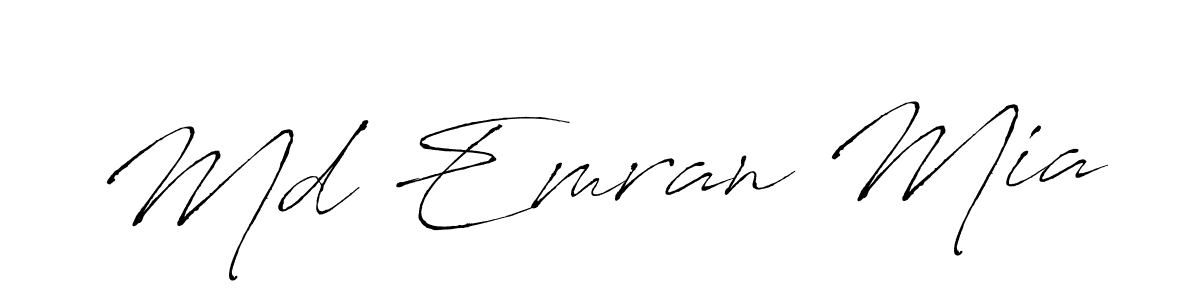 The best way (Antro_Vectra) to make a short signature is to pick only two or three words in your name. The name Md Emran Mia include a total of six letters. For converting this name. Md Emran Mia signature style 6 images and pictures png