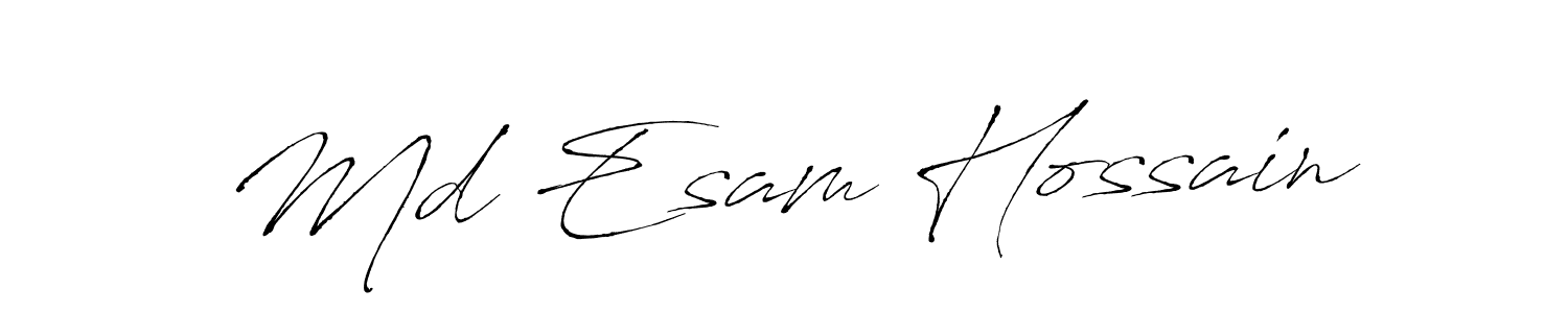 if you are searching for the best signature style for your name Md Esam Hossain. so please give up your signature search. here we have designed multiple signature styles  using Antro_Vectra. Md Esam Hossain signature style 6 images and pictures png