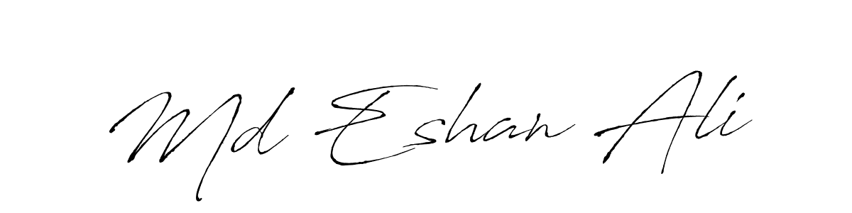 Use a signature maker to create a handwritten signature online. With this signature software, you can design (Antro_Vectra) your own signature for name Md Eshan Ali. Md Eshan Ali signature style 6 images and pictures png