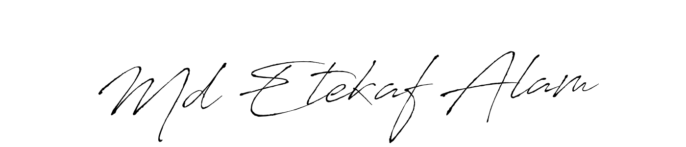 Create a beautiful signature design for name Md Etekaf Alam. With this signature (Antro_Vectra) fonts, you can make a handwritten signature for free. Md Etekaf Alam signature style 6 images and pictures png