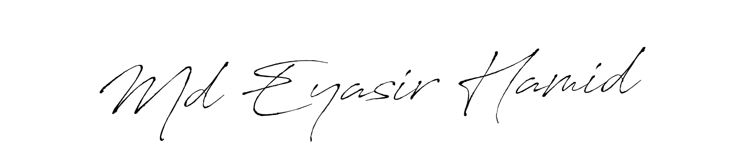 The best way (Antro_Vectra) to make a short signature is to pick only two or three words in your name. The name Md Eyasir Hamid include a total of six letters. For converting this name. Md Eyasir Hamid signature style 6 images and pictures png