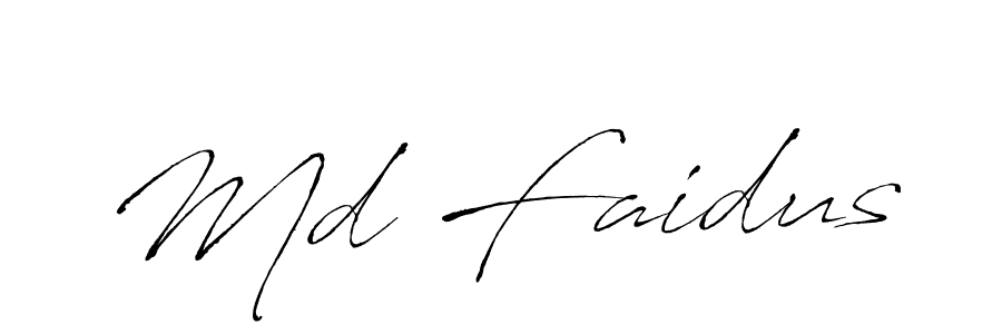 Create a beautiful signature design for name Md Faidus. With this signature (Antro_Vectra) fonts, you can make a handwritten signature for free. Md Faidus signature style 6 images and pictures png