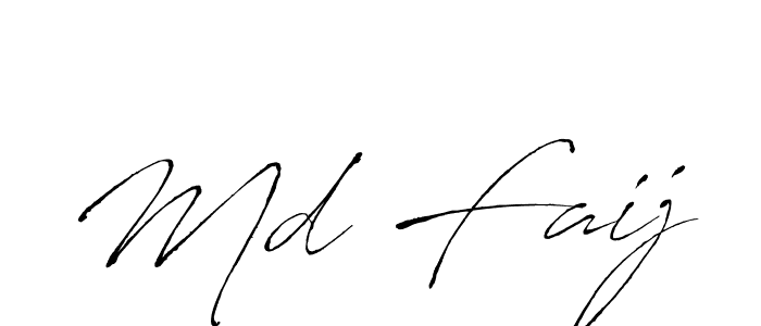 Make a beautiful signature design for name Md Faij. With this signature (Antro_Vectra) style, you can create a handwritten signature for free. Md Faij signature style 6 images and pictures png