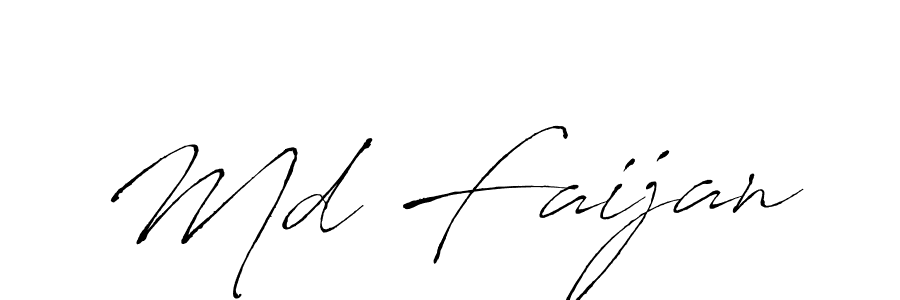 Use a signature maker to create a handwritten signature online. With this signature software, you can design (Antro_Vectra) your own signature for name Md Faijan. Md Faijan signature style 6 images and pictures png