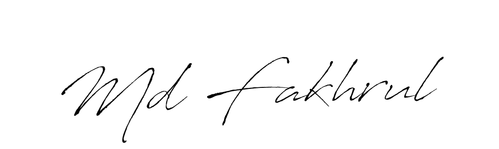 How to make Md Fakhrul signature? Antro_Vectra is a professional autograph style. Create handwritten signature for Md Fakhrul name. Md Fakhrul signature style 6 images and pictures png