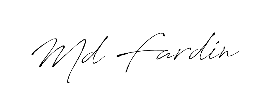 Design your own signature with our free online signature maker. With this signature software, you can create a handwritten (Antro_Vectra) signature for name Md Fardin. Md Fardin signature style 6 images and pictures png