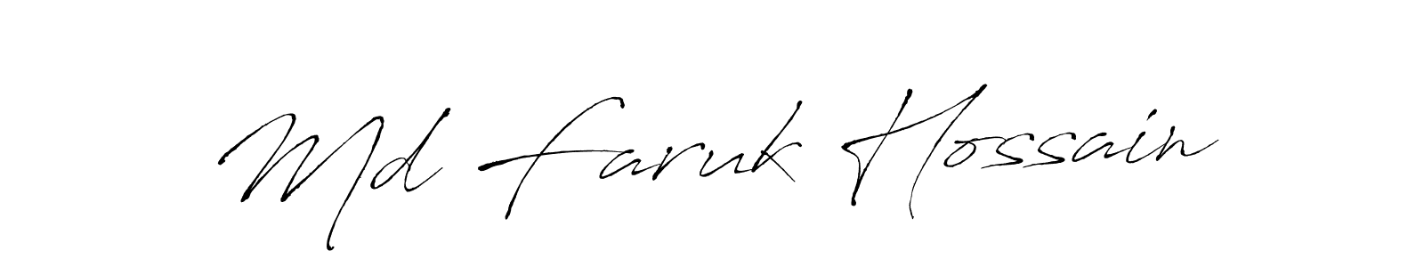 Create a beautiful signature design for name Md Faruk Hossain. With this signature (Antro_Vectra) fonts, you can make a handwritten signature for free. Md Faruk Hossain signature style 6 images and pictures png