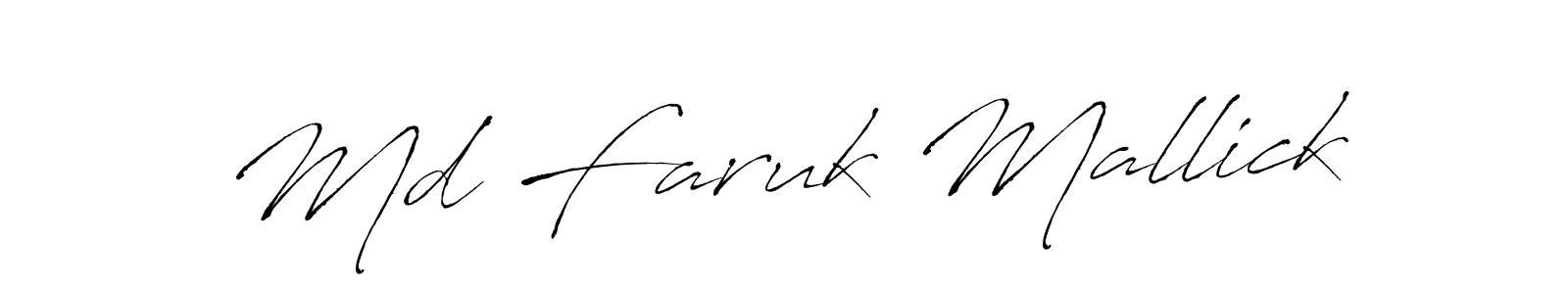 Make a beautiful signature design for name Md Faruk Mallick. With this signature (Antro_Vectra) style, you can create a handwritten signature for free. Md Faruk Mallick signature style 6 images and pictures png