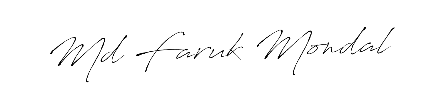 How to make Md Faruk Mondal signature? Antro_Vectra is a professional autograph style. Create handwritten signature for Md Faruk Mondal name. Md Faruk Mondal signature style 6 images and pictures png