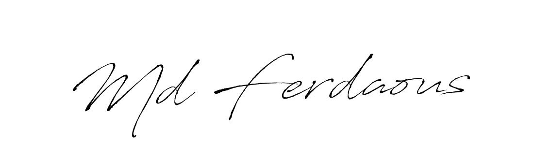 Use a signature maker to create a handwritten signature online. With this signature software, you can design (Antro_Vectra) your own signature for name Md Ferdaous. Md Ferdaous signature style 6 images and pictures png