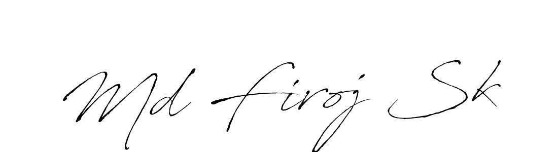Use a signature maker to create a handwritten signature online. With this signature software, you can design (Antro_Vectra) your own signature for name Md Firoj Sk. Md Firoj Sk signature style 6 images and pictures png