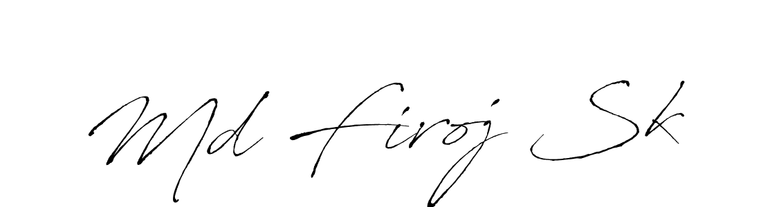 Use a signature maker to create a handwritten signature online. With this signature software, you can design (Antro_Vectra) your own signature for name Md Firoj Sk. Md Firoj Sk signature style 6 images and pictures png