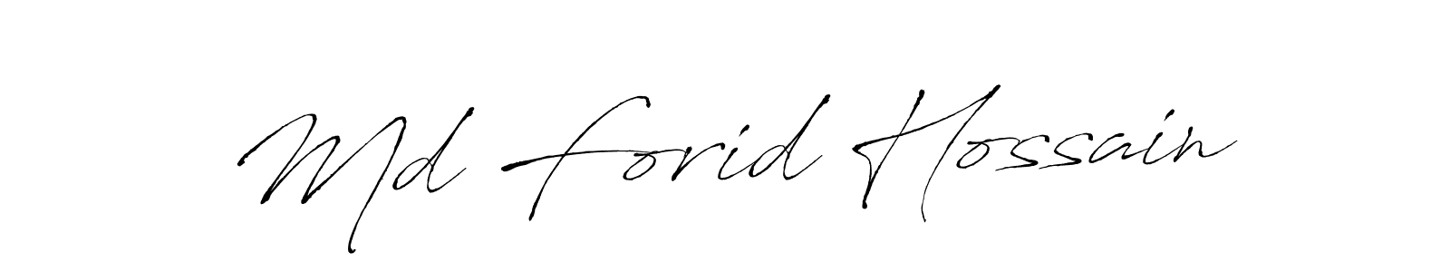 Create a beautiful signature design for name Md Forid Hossain. With this signature (Antro_Vectra) fonts, you can make a handwritten signature for free. Md Forid Hossain signature style 6 images and pictures png