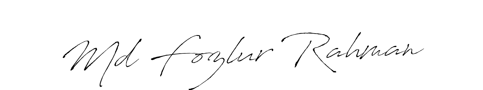 It looks lik you need a new signature style for name Md Fozlur Rahman. Design unique handwritten (Antro_Vectra) signature with our free signature maker in just a few clicks. Md Fozlur Rahman signature style 6 images and pictures png