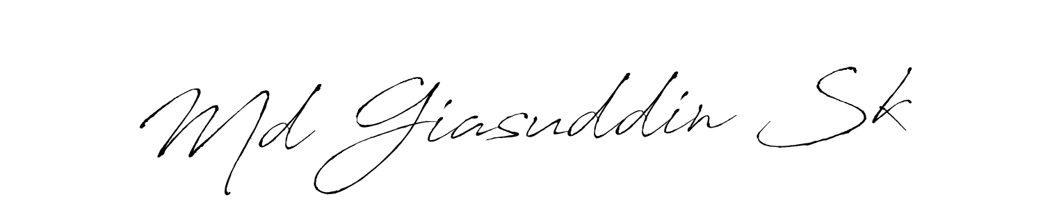 How to make Md Giasuddin Sk name signature. Use Antro_Vectra style for creating short signs online. This is the latest handwritten sign. Md Giasuddin Sk signature style 6 images and pictures png