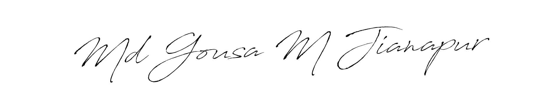 Also You can easily find your signature by using the search form. We will create Md Gousa M Jianapur name handwritten signature images for you free of cost using Antro_Vectra sign style. Md Gousa M Jianapur signature style 6 images and pictures png