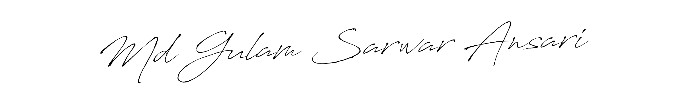 The best way (Antro_Vectra) to make a short signature is to pick only two or three words in your name. The name Md Gulam Sarwar Ansari include a total of six letters. For converting this name. Md Gulam Sarwar Ansari signature style 6 images and pictures png