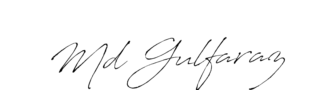 Create a beautiful signature design for name Md Gulfaraz. With this signature (Antro_Vectra) fonts, you can make a handwritten signature for free. Md Gulfaraz signature style 6 images and pictures png