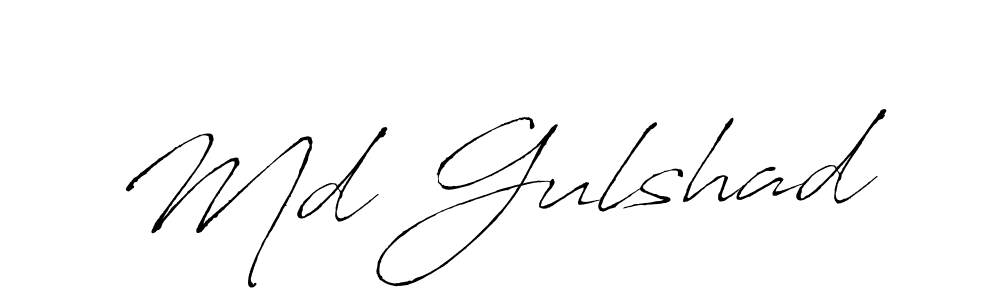 Use a signature maker to create a handwritten signature online. With this signature software, you can design (Antro_Vectra) your own signature for name Md Gulshad. Md Gulshad signature style 6 images and pictures png