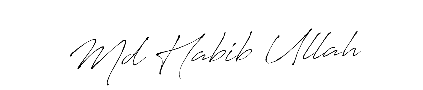 Create a beautiful signature design for name Md Habib Ullah. With this signature (Antro_Vectra) fonts, you can make a handwritten signature for free. Md Habib Ullah signature style 6 images and pictures png