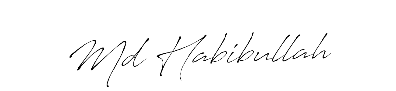 Use a signature maker to create a handwritten signature online. With this signature software, you can design (Antro_Vectra) your own signature for name Md Habibullah. Md Habibullah signature style 6 images and pictures png