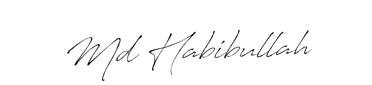 Use a signature maker to create a handwritten signature online. With this signature software, you can design (Antro_Vectra) your own signature for name Md Habibullah. Md Habibullah signature style 6 images and pictures png