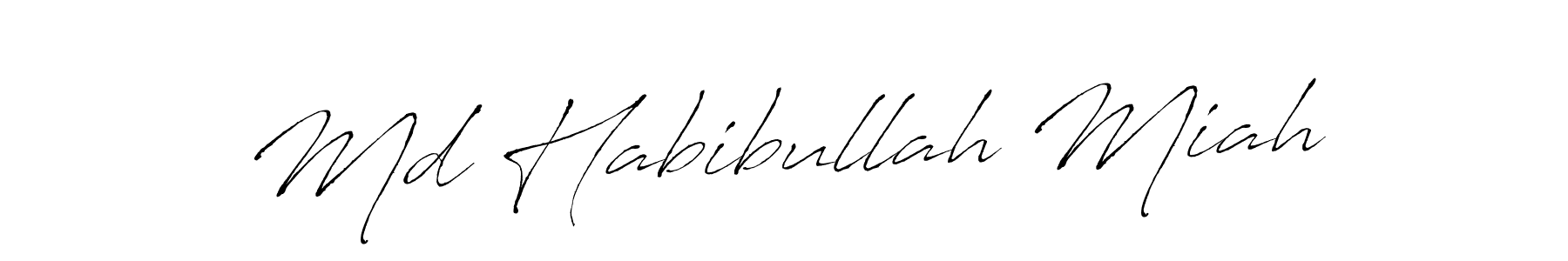 How to make Md Habibullah Miah signature? Antro_Vectra is a professional autograph style. Create handwritten signature for Md Habibullah Miah name. Md Habibullah Miah signature style 6 images and pictures png