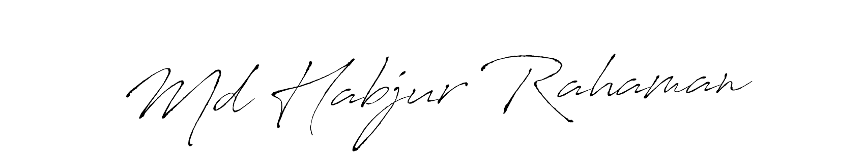 Make a beautiful signature design for name Md Habjur Rahaman. With this signature (Antro_Vectra) style, you can create a handwritten signature for free. Md Habjur Rahaman signature style 6 images and pictures png