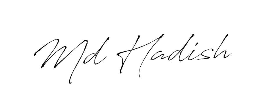 Create a beautiful signature design for name Md Hadish. With this signature (Antro_Vectra) fonts, you can make a handwritten signature for free. Md Hadish signature style 6 images and pictures png