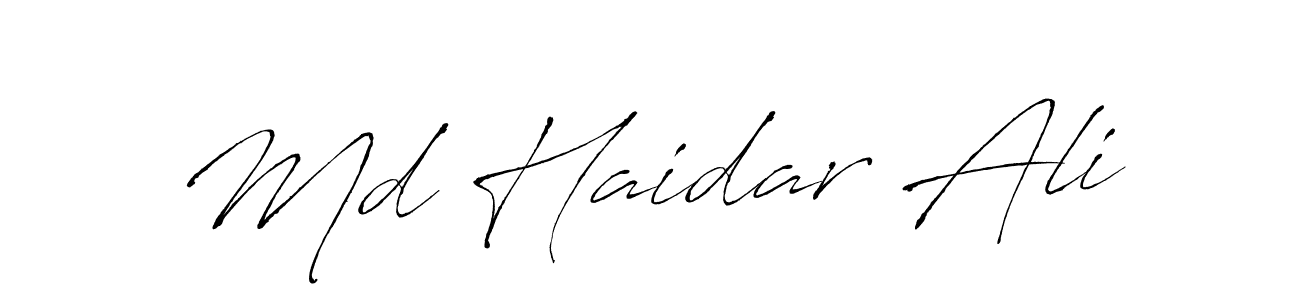 Make a beautiful signature design for name Md Haidar Ali. With this signature (Antro_Vectra) style, you can create a handwritten signature for free. Md Haidar Ali signature style 6 images and pictures png