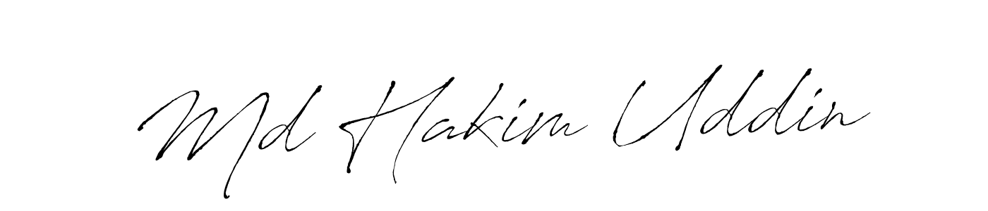 Make a beautiful signature design for name Md Hakim Uddin. With this signature (Antro_Vectra) style, you can create a handwritten signature for free. Md Hakim Uddin signature style 6 images and pictures png