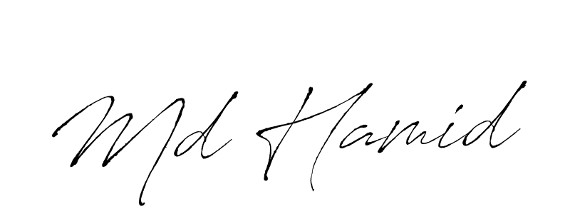 Md Hamid stylish signature style. Best Handwritten Sign (Antro_Vectra) for my name. Handwritten Signature Collection Ideas for my name Md Hamid. Md Hamid signature style 6 images and pictures png