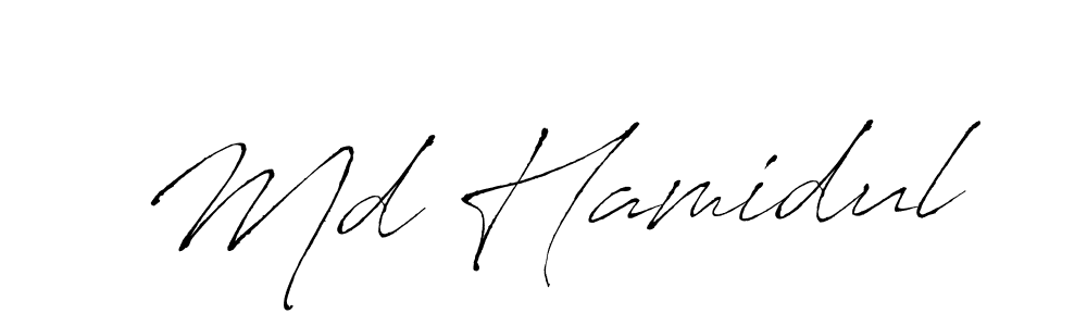 This is the best signature style for the Md Hamidul name. Also you like these signature font (Antro_Vectra). Mix name signature. Md Hamidul signature style 6 images and pictures png