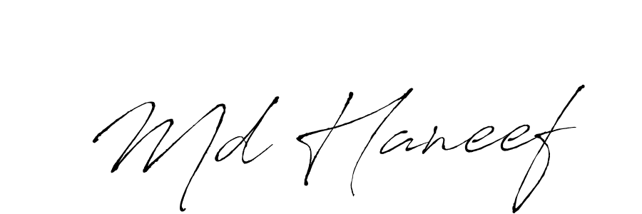 Make a beautiful signature design for name Md Haneef. With this signature (Antro_Vectra) style, you can create a handwritten signature for free. Md Haneef signature style 6 images and pictures png