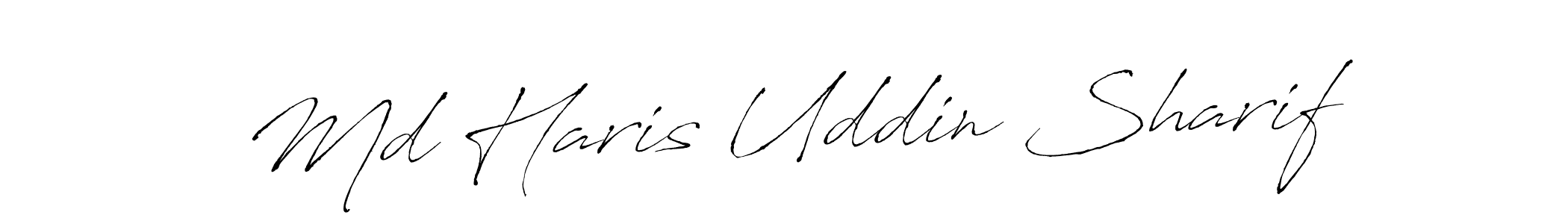 Create a beautiful signature design for name Md Haris Uddin Sharif. With this signature (Antro_Vectra) fonts, you can make a handwritten signature for free. Md Haris Uddin Sharif signature style 6 images and pictures png