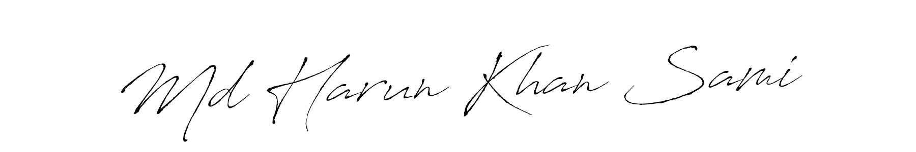 How to make Md Harun Khan Sami signature? Antro_Vectra is a professional autograph style. Create handwritten signature for Md Harun Khan Sami name. Md Harun Khan Sami signature style 6 images and pictures png