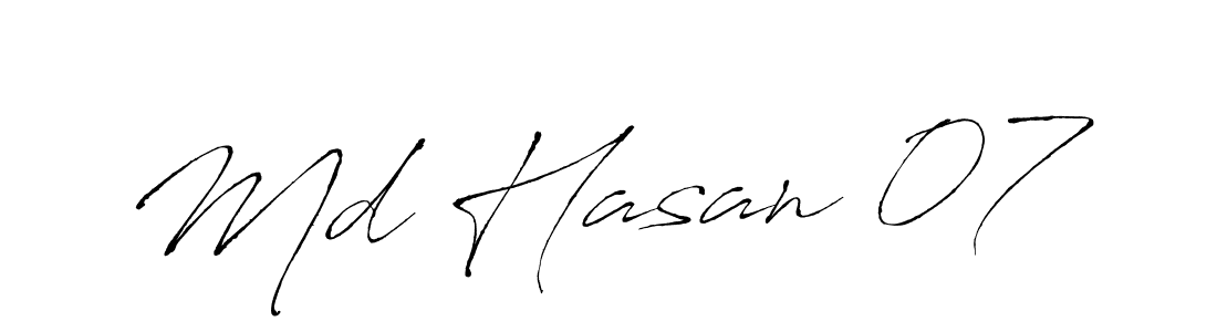 It looks lik you need a new signature style for name Md Hasan 07. Design unique handwritten (Antro_Vectra) signature with our free signature maker in just a few clicks. Md Hasan 07 signature style 6 images and pictures png