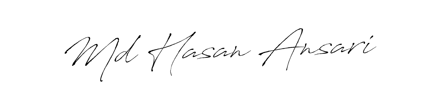 Use a signature maker to create a handwritten signature online. With this signature software, you can design (Antro_Vectra) your own signature for name Md Hasan Ansari. Md Hasan Ansari signature style 6 images and pictures png