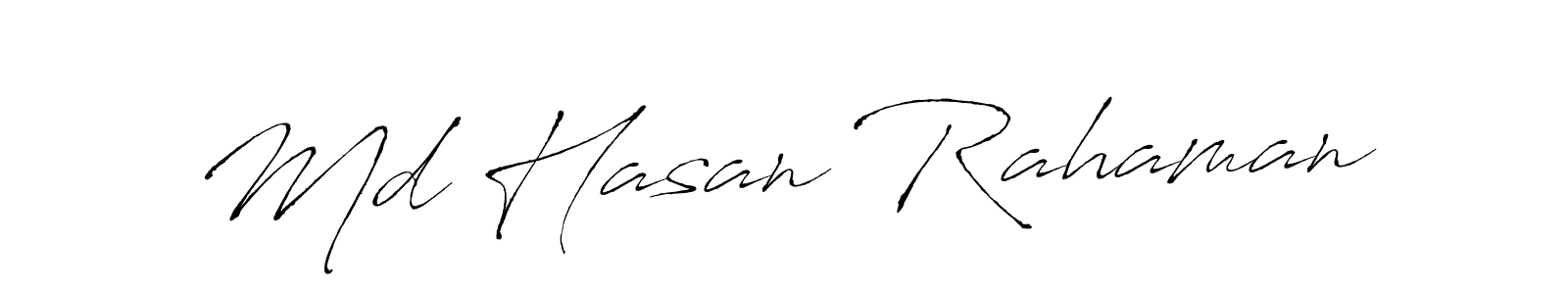How to make Md Hasan Rahaman name signature. Use Antro_Vectra style for creating short signs online. This is the latest handwritten sign. Md Hasan Rahaman signature style 6 images and pictures png