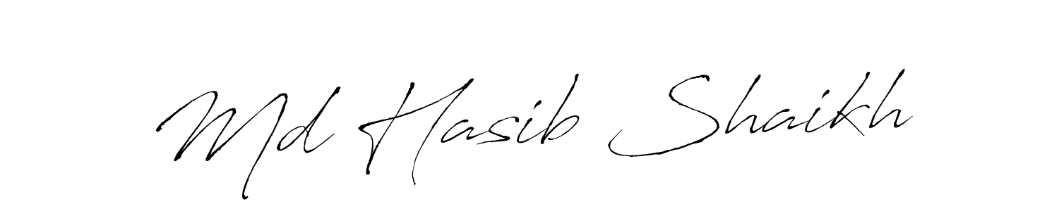 Design your own signature with our free online signature maker. With this signature software, you can create a handwritten (Antro_Vectra) signature for name Md Hasib Shaikh. Md Hasib Shaikh signature style 6 images and pictures png