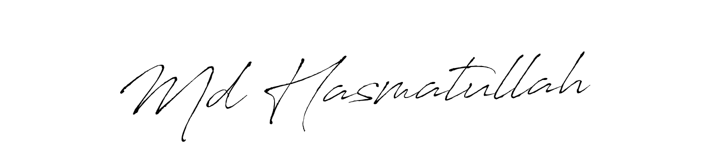 How to make Md Hasmatullah name signature. Use Antro_Vectra style for creating short signs online. This is the latest handwritten sign. Md Hasmatullah signature style 6 images and pictures png