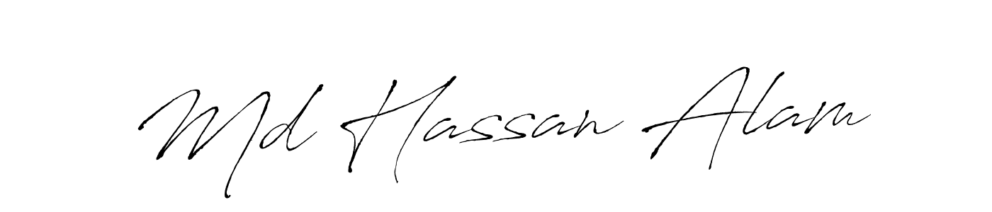 Also You can easily find your signature by using the search form. We will create Md Hassan Alam name handwritten signature images for you free of cost using Antro_Vectra sign style. Md Hassan Alam signature style 6 images and pictures png