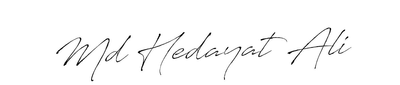 Design your own signature with our free online signature maker. With this signature software, you can create a handwritten (Antro_Vectra) signature for name Md Hedayat Ali. Md Hedayat Ali signature style 6 images and pictures png