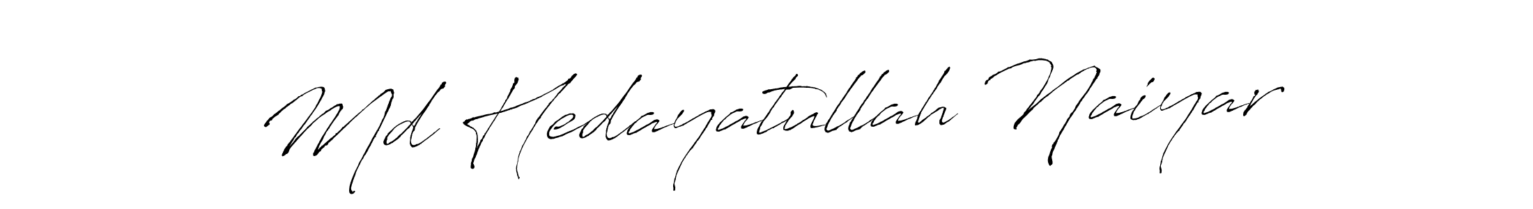 Design your own signature with our free online signature maker. With this signature software, you can create a handwritten (Antro_Vectra) signature for name Md Hedayatullah Naiyar. Md Hedayatullah Naiyar signature style 6 images and pictures png