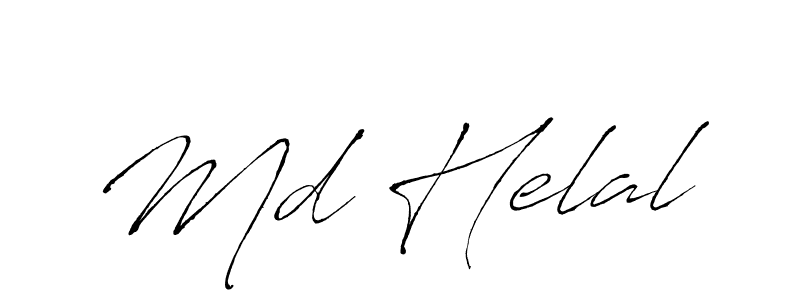 Also You can easily find your signature by using the search form. We will create Md Helal name handwritten signature images for you free of cost using Antro_Vectra sign style. Md Helal signature style 6 images and pictures png