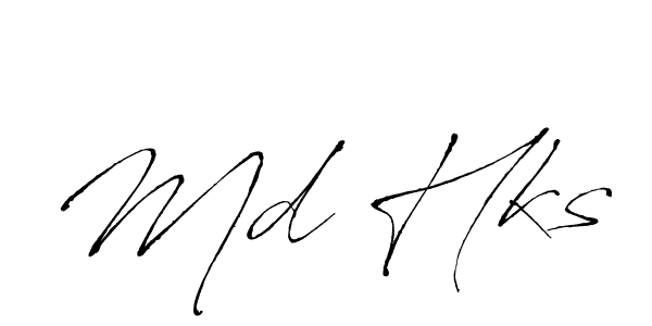 Md Hks stylish signature style. Best Handwritten Sign (Antro_Vectra) for my name. Handwritten Signature Collection Ideas for my name Md Hks. Md Hks signature style 6 images and pictures png