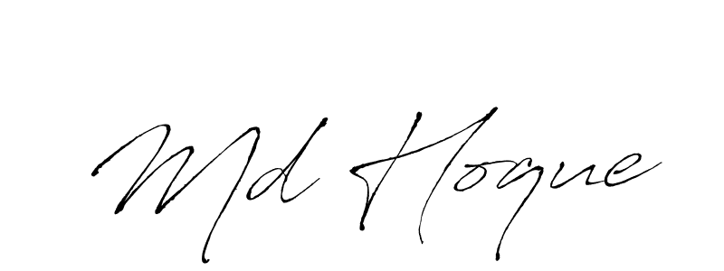 Md Hoque stylish signature style. Best Handwritten Sign (Antro_Vectra) for my name. Handwritten Signature Collection Ideas for my name Md Hoque. Md Hoque signature style 6 images and pictures png