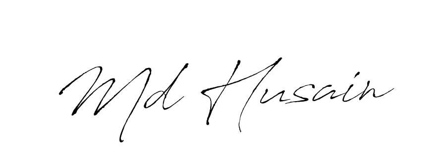 Use a signature maker to create a handwritten signature online. With this signature software, you can design (Antro_Vectra) your own signature for name Md Husain. Md Husain signature style 6 images and pictures png